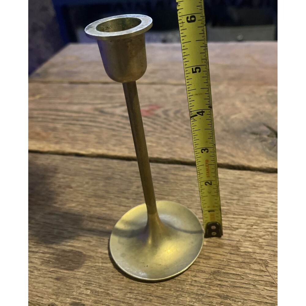 vintage brass candle holder 6 Inch